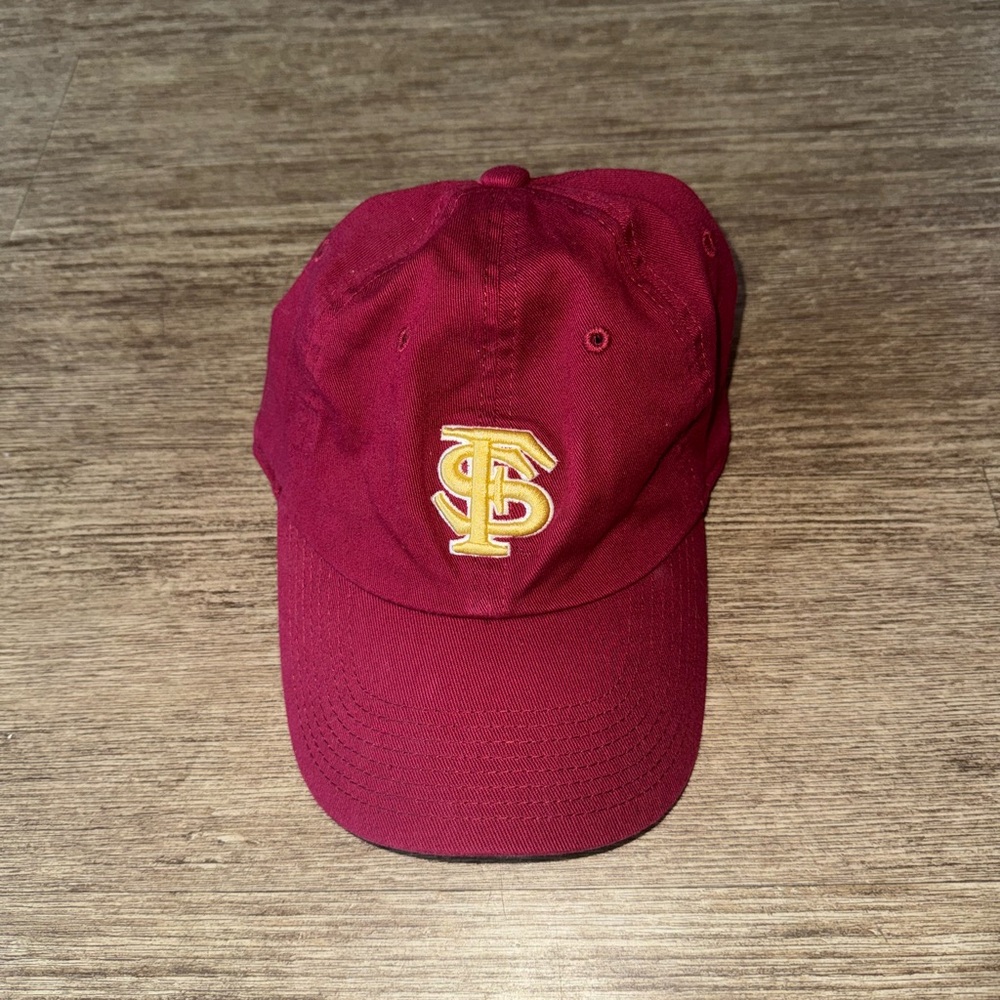 Maroon Baseball Cap with Gold Logo
